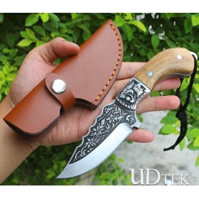 800 small wild wolf straight knife with olive wood handle UD2106538  